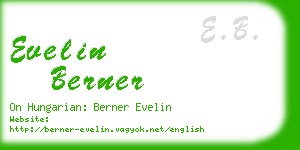 evelin berner business card